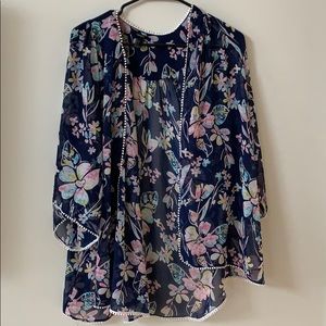Floral print cardigan